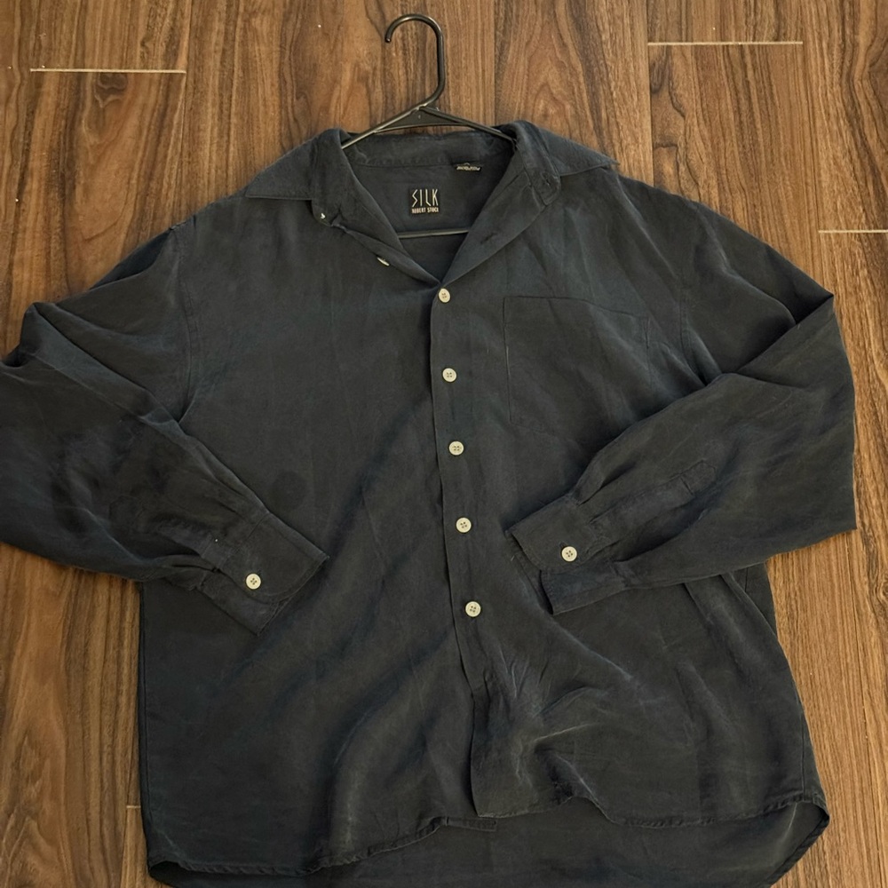 100% Silk button up shirt